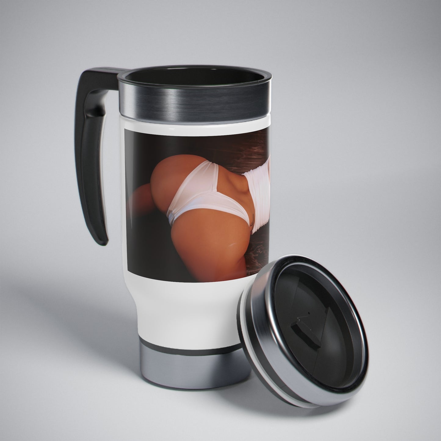 Stainless Steel Travel Mug with Handle, 14oz